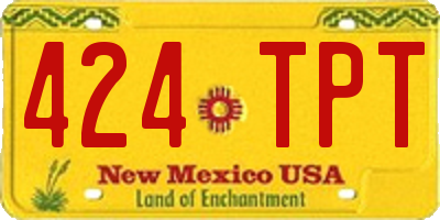 NM license plate 424TPT