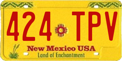 NM license plate 424TPV