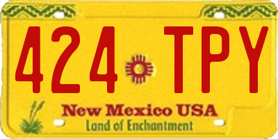 NM license plate 424TPY