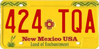 NM license plate 424TQA