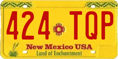 NM license plate 424TQP