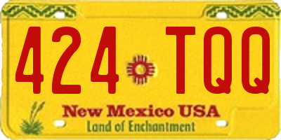NM license plate 424TQQ
