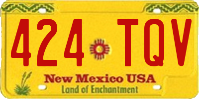 NM license plate 424TQV