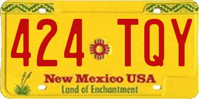 NM license plate 424TQY