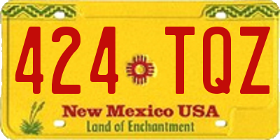 NM license plate 424TQZ
