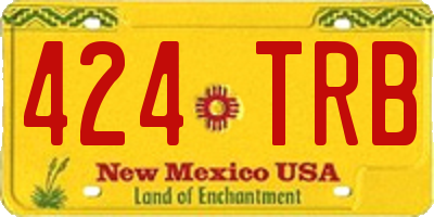 NM license plate 424TRB