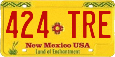 NM license plate 424TRE
