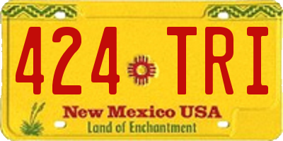 NM license plate 424TRI