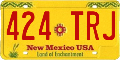 NM license plate 424TRJ