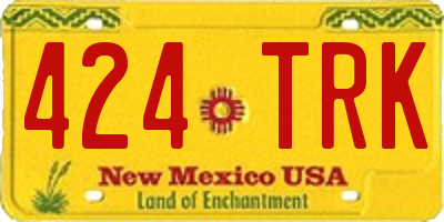 NM license plate 424TRK