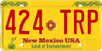 NM license plate 424TRP