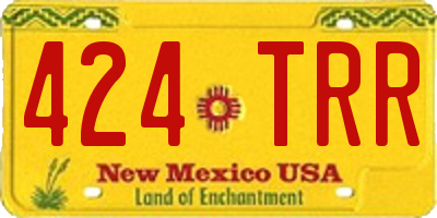 NM license plate 424TRR