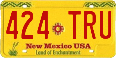 NM license plate 424TRU