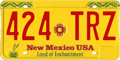 NM license plate 424TRZ