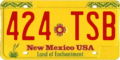 NM license plate 424TSB