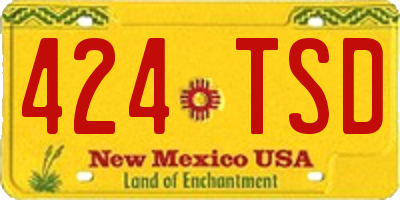 NM license plate 424TSD