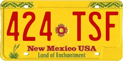 NM license plate 424TSF