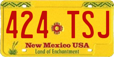 NM license plate 424TSJ