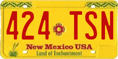 NM license plate 424TSN