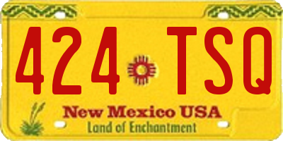 NM license plate 424TSQ
