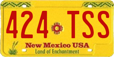 NM license plate 424TSS