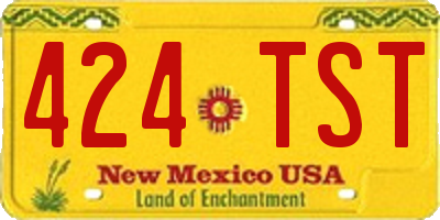 NM license plate 424TST