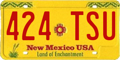 NM license plate 424TSU