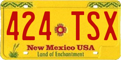 NM license plate 424TSX