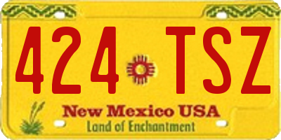 NM license plate 424TSZ