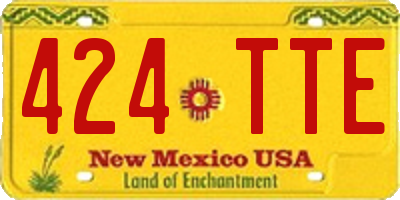 NM license plate 424TTE