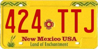 NM license plate 424TTJ
