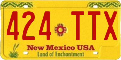 NM license plate 424TTX