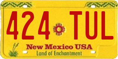 NM license plate 424TUL