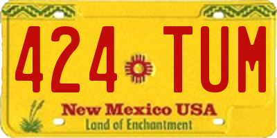 NM license plate 424TUM