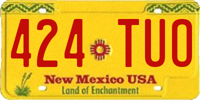 NM license plate 424TUO