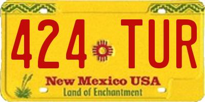 NM license plate 424TUR