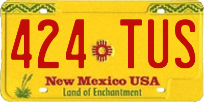 NM license plate 424TUS