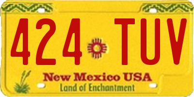 NM license plate 424TUV