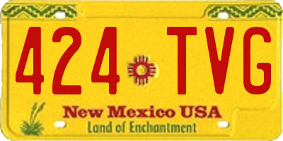 NM license plate 424TVG