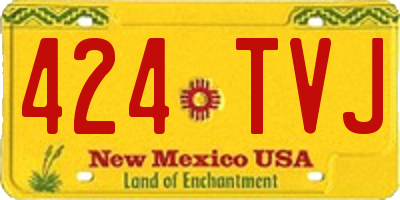 NM license plate 424TVJ