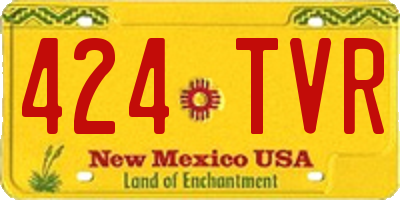 NM license plate 424TVR