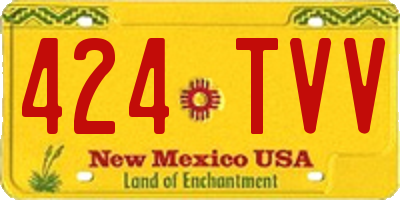 NM license plate 424TVV
