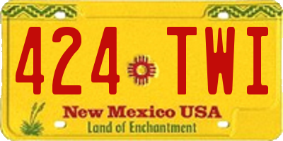 NM license plate 424TWI