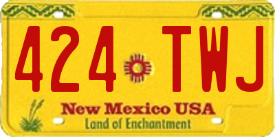 NM license plate 424TWJ