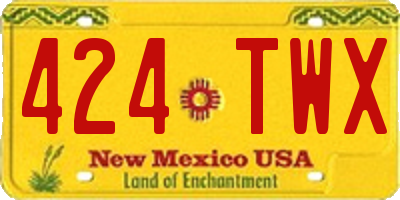 NM license plate 424TWX
