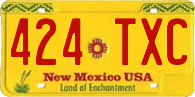 NM license plate 424TXC