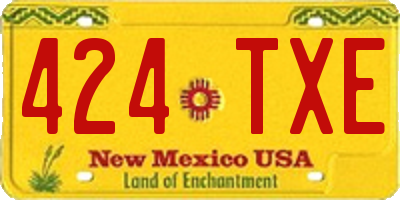 NM license plate 424TXE