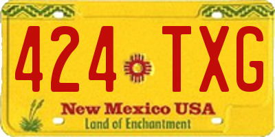 NM license plate 424TXG
