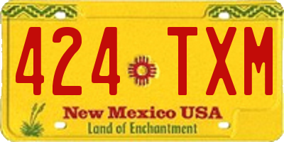 NM license plate 424TXM