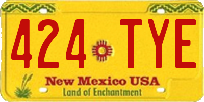 NM license plate 424TYE